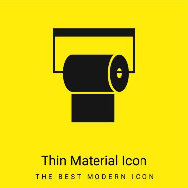 Bathroom Paper Roll minimal bright yellow material icon