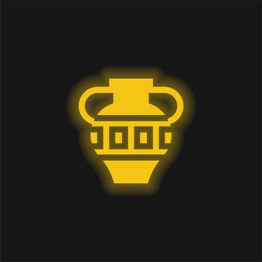 Amforo sarı parlak neon simgesi
