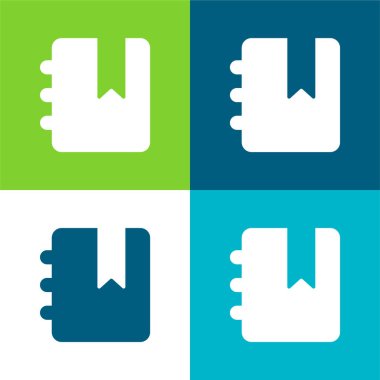 Gündem Düz 4 Renk en küçük simge kümesi