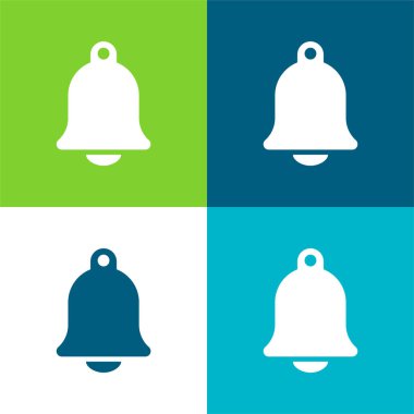 Big Church Bell Flat four color minimal icon set