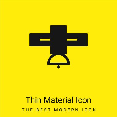 Big Satellite minimal bright yellow material icon