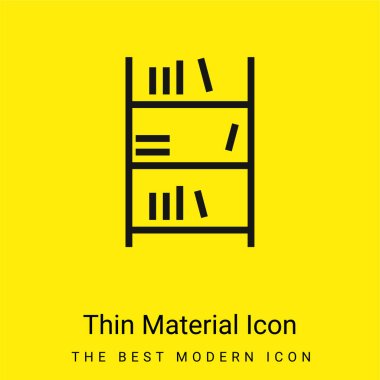 Book Shelf minimal bright yellow material icon clipart