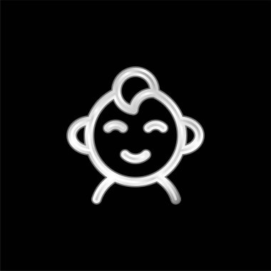 Baby Boy gümüş kaplama metalik simge