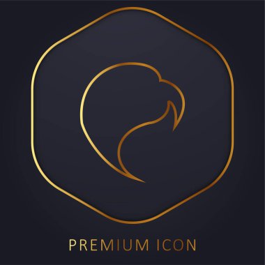 Black Hair golden line premium logo or icon