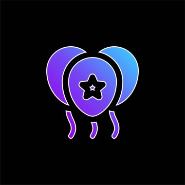 Balonlar mavi gradyan vektör simgesi