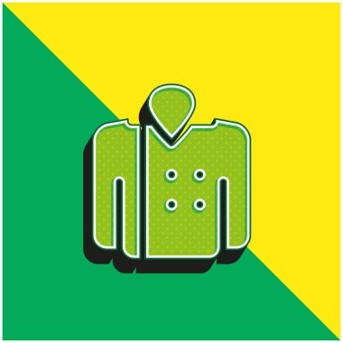 Blazer Yeşil ve sarı modern 3d vektör simgesi logosu