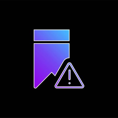 Yer imi mavi gradyan vektör simgesi