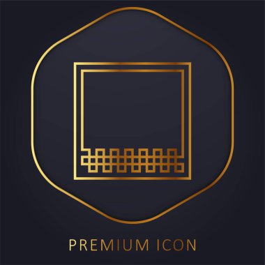 Bottom Margin golden line premium logo or icon