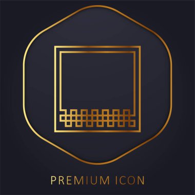 Bottom Margin golden line premium logo or icon clipart