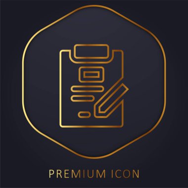 Altın çizgi prim logosu veya simgesi