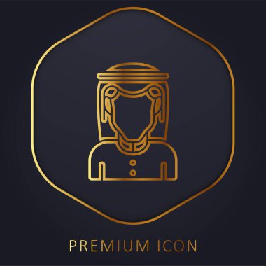 Arap altın çizgisi prim logosu veya simgesi