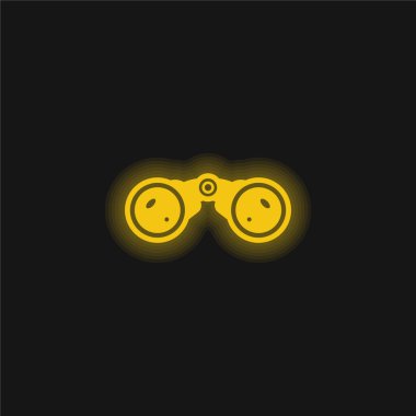 Dürbün sarı parlak neon simgesi