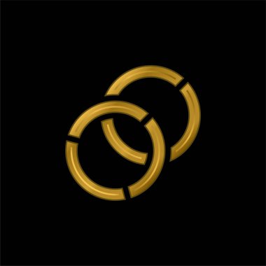 Bangles gold plated metalic icon or logo vector