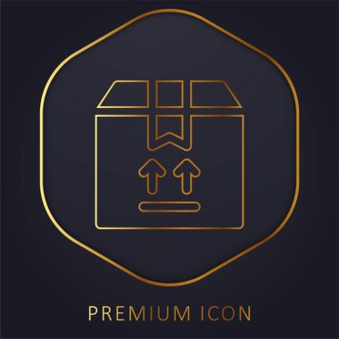 Altın çizgi prim logosu veya simgesi