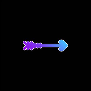 Ok mavi eğimli vektör simgesi