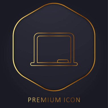 Altın çizgi premium logosu veya simgesi