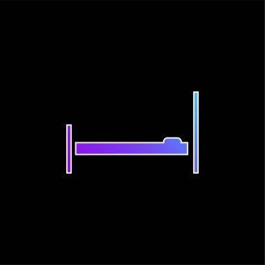 Bed Empty Side View blue gradient vector icon