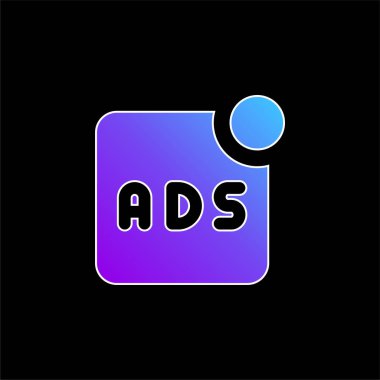 Mavi eğimli vektör simgesi ekler