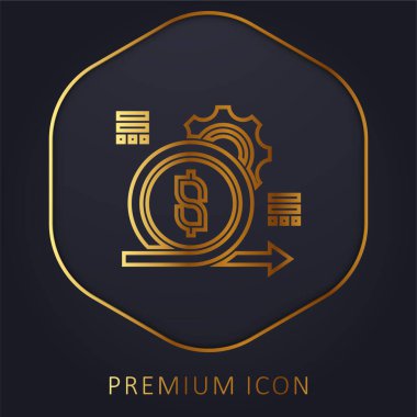 Çevik altın çizgi prim logosu veya simgesi
