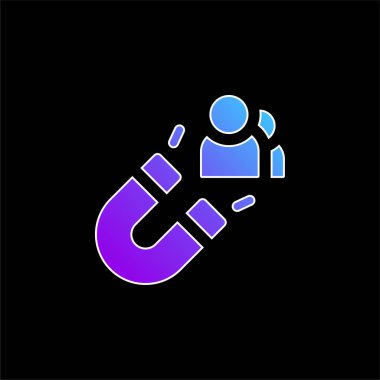 Attract Customers blue gradient vector icon