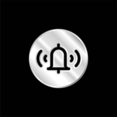 Alarm Button silver plated metallic icon