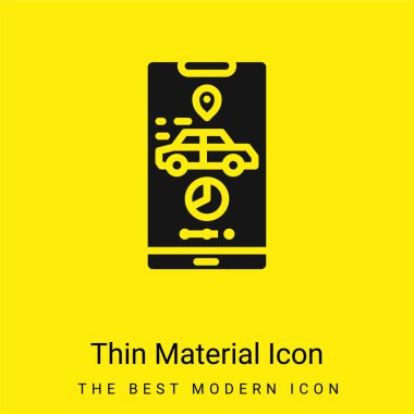 Application minimal bright yellow material icon clipart