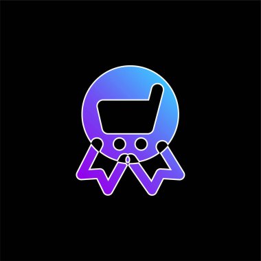 Rozet mavi gradyan vektör simgesi