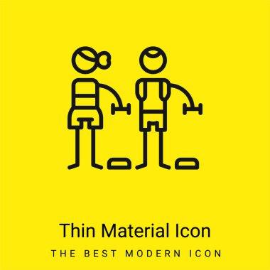 Bodypump minimal bright yellow material icon