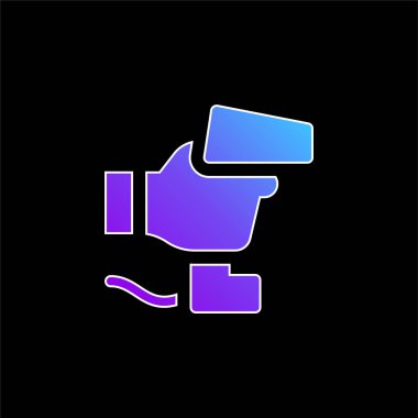 Çubuk Kod Tarayıcı mavi eğimli vektör simgesi