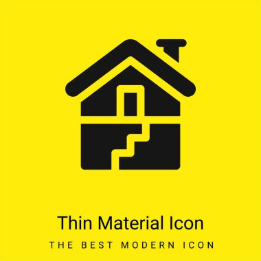 Basement minimal bright yellow material icon clipart