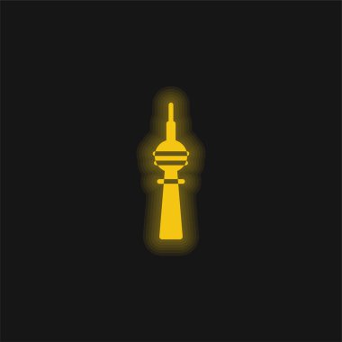 Berlin sarı parlak neon ikonu