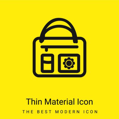 Baby Bag With Flower Design minimal bright yellow material icon