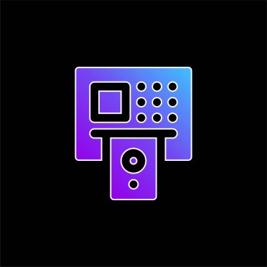 ATM mavi gradyan vektör simgesi