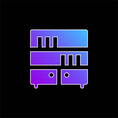 Kitaplık mavi gradyan vektör simgesi