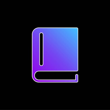 Book Of Black Cover Closed blue gradient vector icon