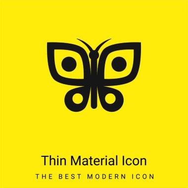 Big Butterfly minimal bright yellow material icon