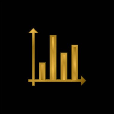 Analiz altın kaplama metalik simge veya logo vektörü