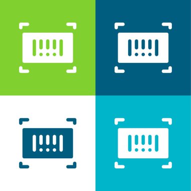 Barkod Düz 4 renk en küçük simge kümesi