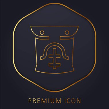 ABS altın çizgi premium logosu veya simgesi