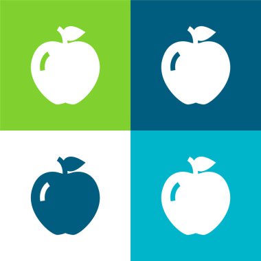 Apple Düz 4 renk en küçük simge kümesi