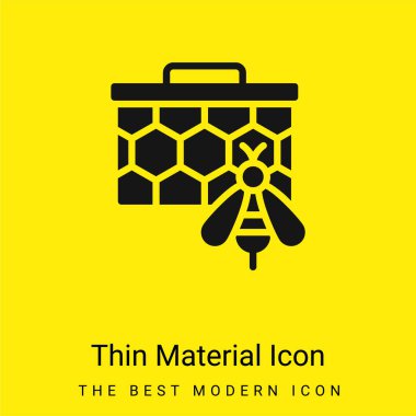 Bees minimal bright yellow material icon