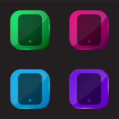 Back Ipad four color glass button icon