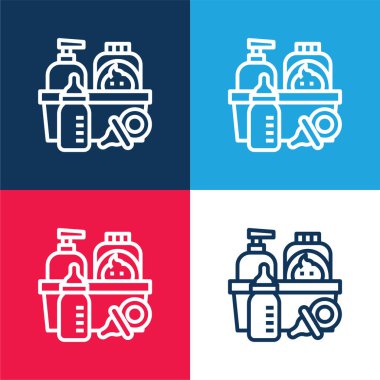 Bebek Ürünleri Mavi ve Kırmızı Minimum Renk Simgesi