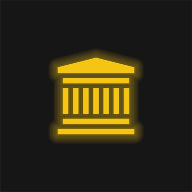 Bankanın sarı parlak neon simgesi