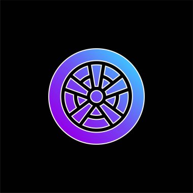 Alloy Wheel mavi gradyan vektör simgesi