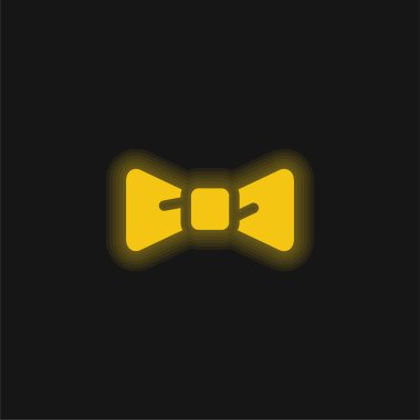 Baş sarı parlak neon simgesi