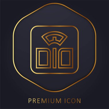 Vücut Ölçeklendirmesi Altın Hat prim logosu veya simgesi