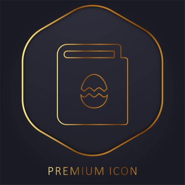 Altın satır premium logosu ya da simgesi