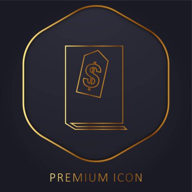 Altın satır premium logosu ya da simgesi