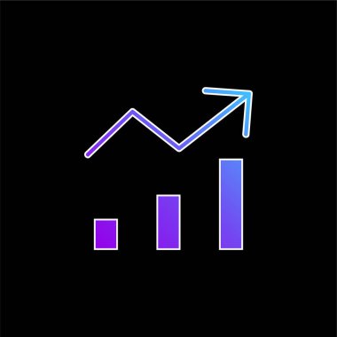 Çubuk Mavi Gradyan vektör simgesi